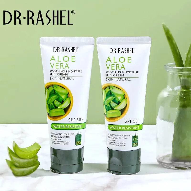 Dr.RASHEL Aloe Vera Water Resistant Soothing Sun Cream SPF 50+ Water Resistant - 60g